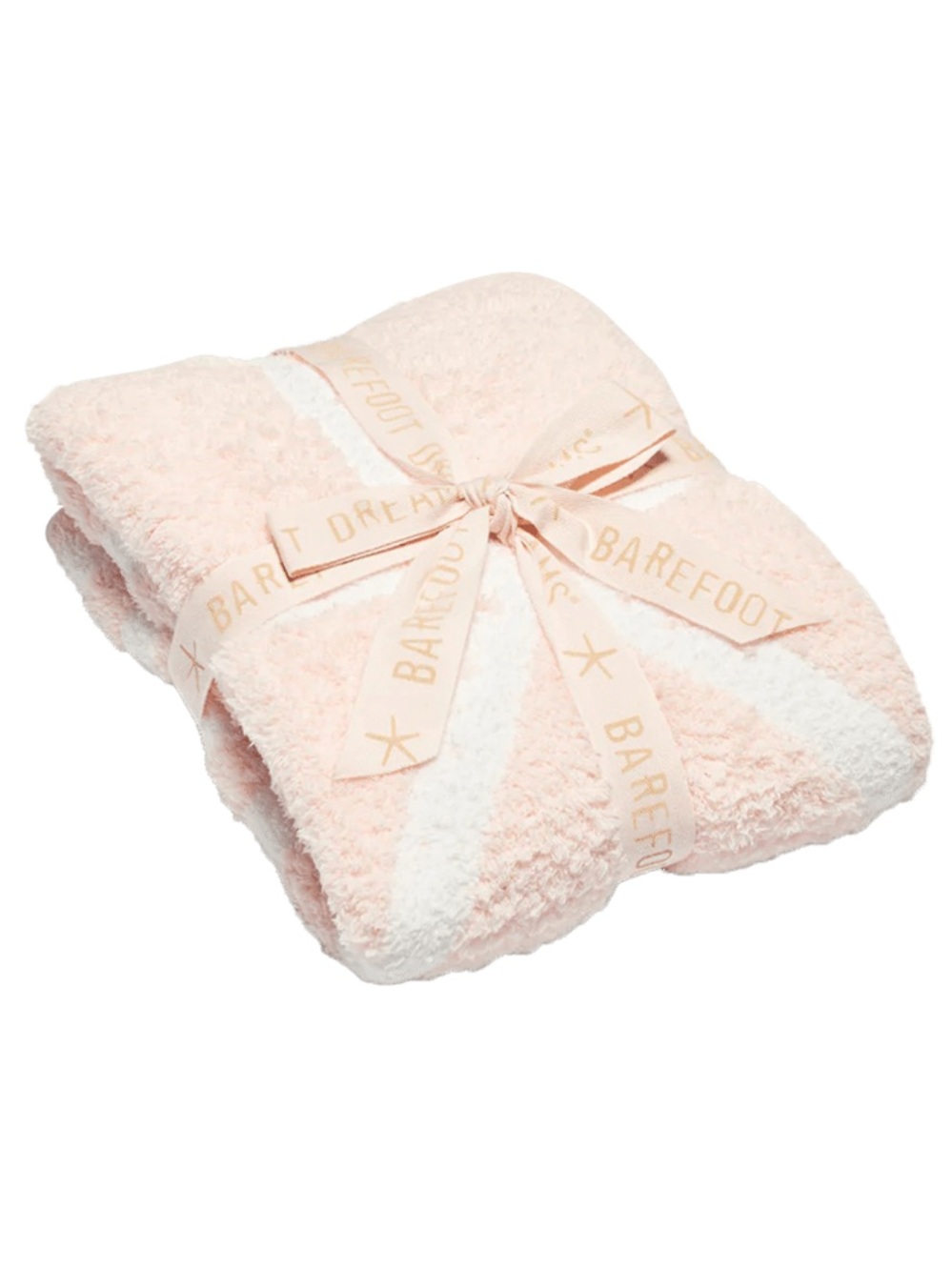 Barefoot Dreams CozyChic Coastal Starfish Baby Blanket in Sunrise Pink 30" x 40"
